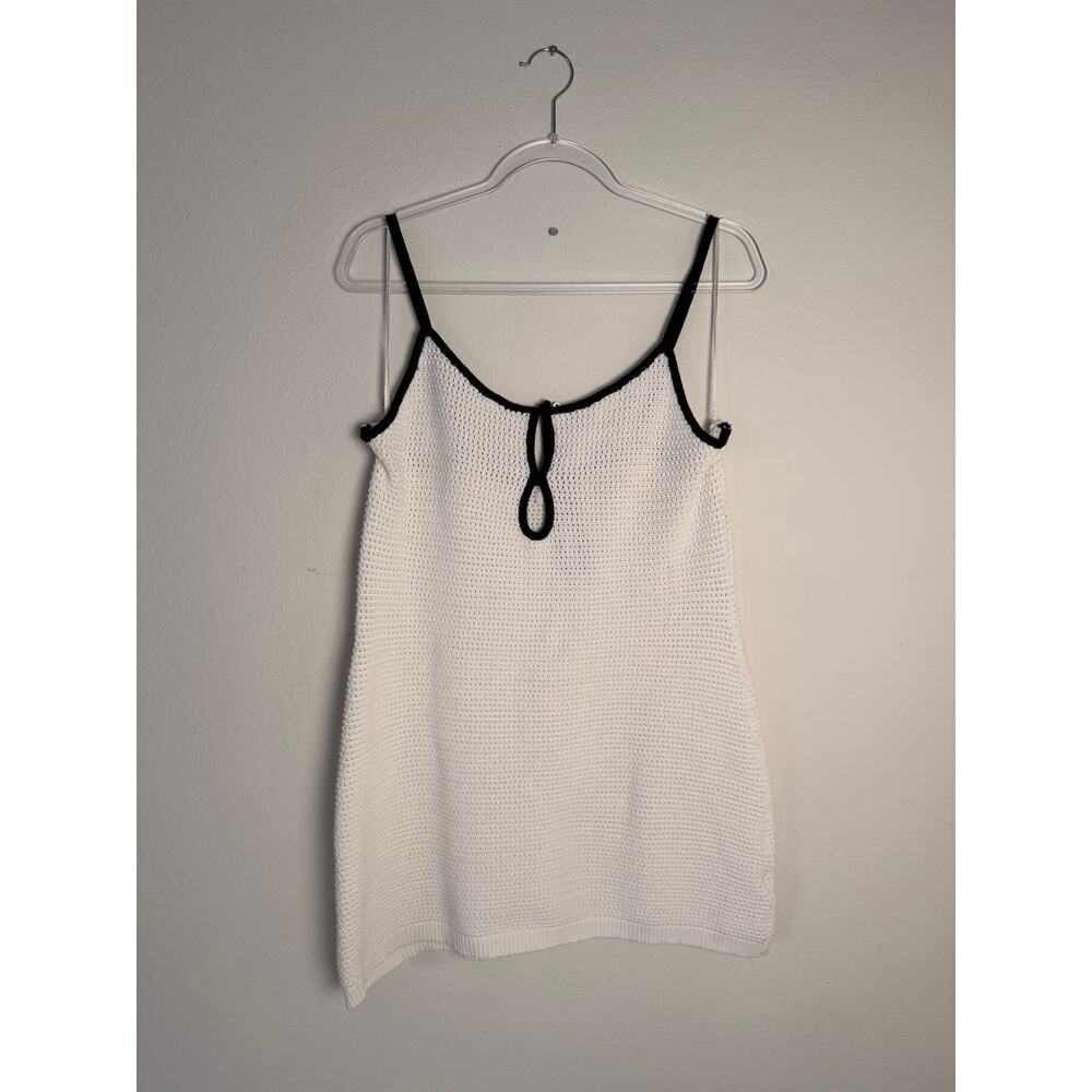 Cotton On Crochet White Black Dress XL